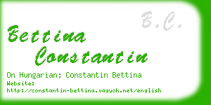 bettina constantin business card